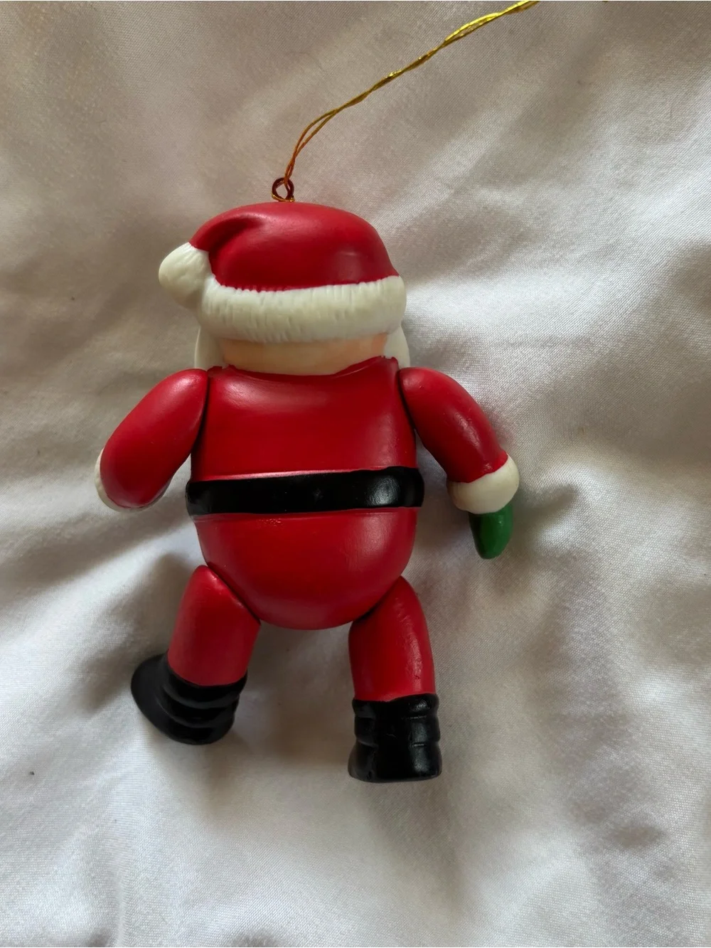 Vintage Avon Red Santa Claus Action Jointed Porcelain-Ceramic Ornament